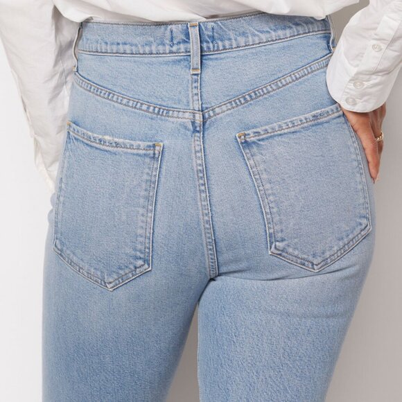 Agolde Riley High Rise Straight Crop Jean in Volt Size 25 - Picture 3 of 9